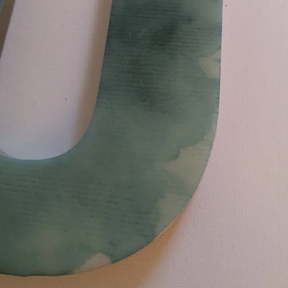NWT Blue Sky Big Letter 'O' Marbled Alphabet Sign Fall Michael's Wall Home Decor - Picture 3 of 11